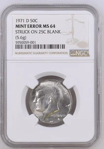 1971 D Half Dollars Kennedy NGC MS-64 - Picture 1 of 2