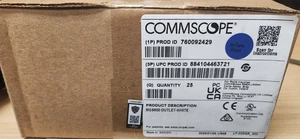 Box of 25 NEW Commscope GigaSPEED X10D MGS600 Series White Cat6a Jacks 760092429 - Picture 1 of 1