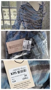 Misguided Size 20 Long Sleeve Top BNWT Cost £24 Stretchy Top Holiday Cover Up - Picture 1 of 7