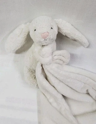 Cobertor de segurança para bebê Jellycat White Bashful Bunny Lovey - Imagem 1 de 4