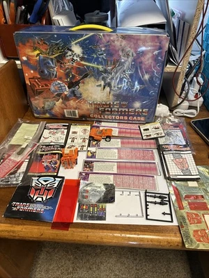 Vintage G1 Transformers Collectors Case Paper Work Parts And Accessories Big Lot - Image 1 of 4