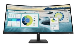 HP P34hc G4 34' WQHD 4K CURVED 21:9 3440x1440 Height Adjust Tilt USB-C (65W PD) - Picture 1 of 4
