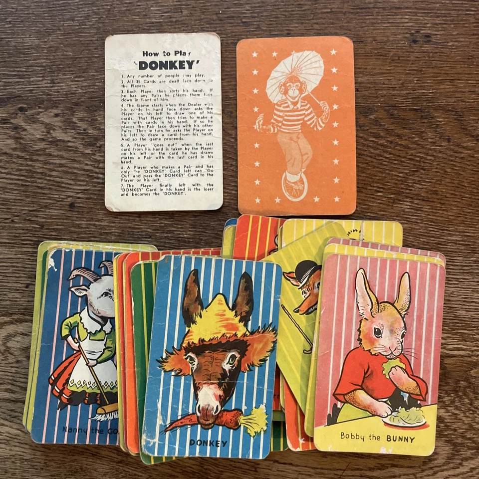 Vintage 1970s? Donkey Card Game - Complete 35 Set + Instructions - Australia - Image 1 of 1