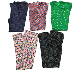 Paquete de 5 Leggings LuLaRoe - Alto y Curvilíneo TC - Lote #18 - Nuevos sin Etiquetas - - Imagen 1 de 3