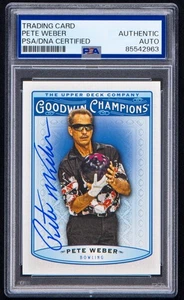 Pete Weber Signed 2019 Upper Deck Goodwin Champions Bowling Card #46 (PSA) PBA - Picture 1 of 2