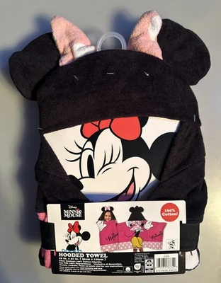 Disney Minnie Mouse Hooded Towel For Children Brand New - Image 1 of 3