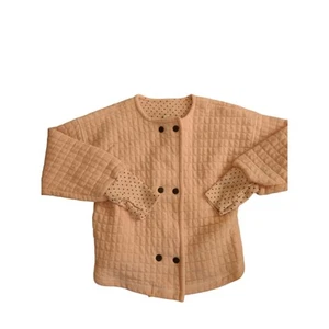 Vintage Carter's Quilted Cardigan Sweater 5 Made in the USA Classic Casual - Picture 1 of 4