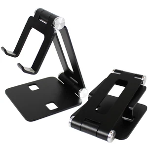 Cell Phone Stand, Fully Foldable, Adjustable Desktop Phone Holder, Black Sliver  - Picture 1 of 11