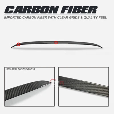 Para Mazda RX8 Fibra de Carbono Ventana Trasera Techo Alerón Ala Labio Borde Bodykits Foto 1 de 4