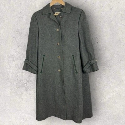 Distler Trachten Boiled Wool Coat Grey Austria Pure New Wool Minimalist Large L Foto 1 de 4