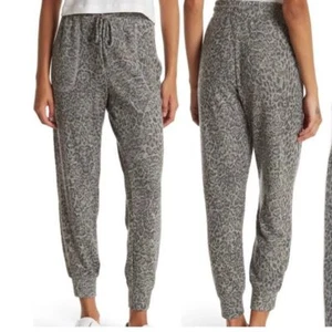 Gibson Leopard Print Womens Gray Joggers - Size Small - Picture 1 of 8