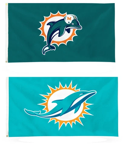 3x5 outdoor Flag - Miami Dolphins - NFL Football  - Pick your Color Cover