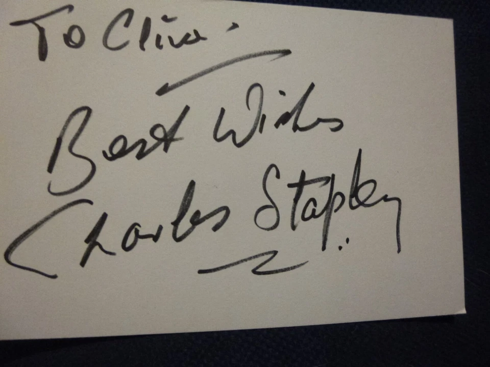 Robin Hood Crossroads A Night To Remember CHARLES STAPLEY hand signed card - Image 1 of 1