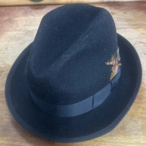 Vintage Scala Collection Wolle Fedora mit Feder Gr. Small zierlich sehr schön - Bild 1 von 11