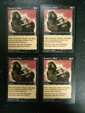 Vintage MTG Portal Assassin's Blade (x4) Black Uncommon Cards Excellent