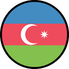 Azerbaijan Flag Circle Sticker Decal