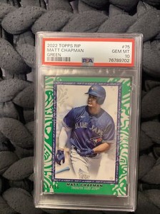 2022 Topps Rip MATT CHAPMAN Green #14/15 PSA 10 Gem Mint Pop 1 Graded Blue Jays