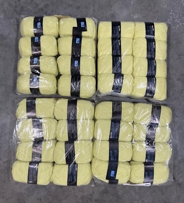 BUCILLA WONDER Knit ACRYLIC YARN 4 OZ BALL 135 LEMON (Qty 4) 32 Rolls - Image 1 of 3