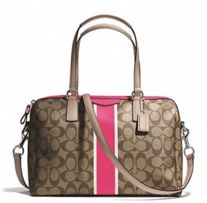 Coach signature stripe Nancy Satchel F30662