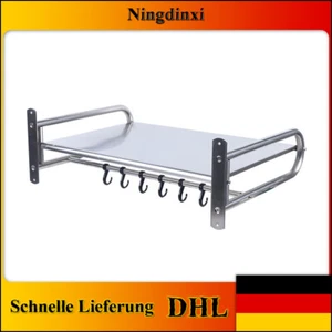 Soporte para microondas de acero inoxidable Soporte para microondas Soporte de pared Estante para hasta 20 kg - Imagen 1 de 8