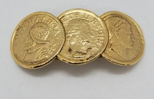Vintage Musi goldfarbene Münze Schuhclip - Bild 1 von 5