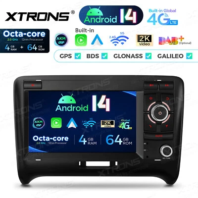Android 14 Autoradio Für Audi TT 8J MK2 Octa Core 4+64G CarPlay GPS NAVI AKM DSP - Bild 1 von 4