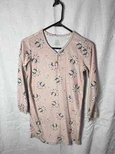 Justice Girls Size 10 Pink Gray Deer Print Nightgown - Picture 1 of 2