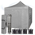 Pop up Gazebo w/ Sides 3m x 3m 4 Weight Bags 210D Outdoor Canopy Party Tent