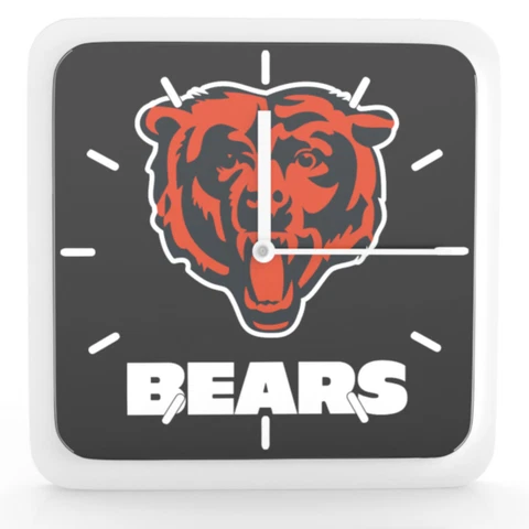 NFL Chicago Bears Home Office Room Decor Wall Desk Clock Magnet 6"x6" Cover
