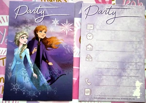 5 Einladungskarten 5 Umschläge Disney FROZEN Kinder Geburtstag, Party Einladung - Bild 1 von 3
