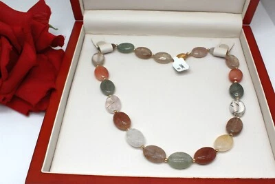 Collar Oro 14k Cuarzo Ágata Joyero Cuentas 18" RESCATE GATO Foto 1 de 2