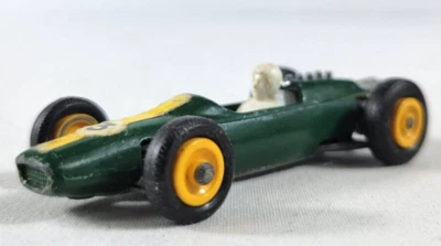 Coche de carreras Matchbox Lesney Green Lotus No. 19 daños Foto 1 de 4