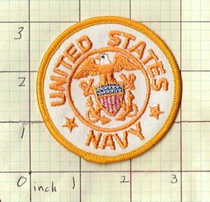 USN Navy white/ gold eagle logo patch - Picture 1 of 1