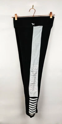 Leggings Victoria's Secret ROSA para mujer S negros con logotipo en bloques de colores mezcla de algodón Foto 1 de 4