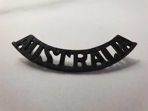 Vintage Australia WWI Uniform Shoulder Title Copper 1910's - Picture 1 of 6
