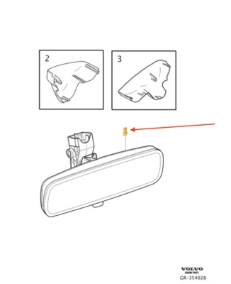 VOLVO C30 Interior Rear View Mirror With Humidity Sensor 30799776 NEW GENUINE - Image 1 of 2