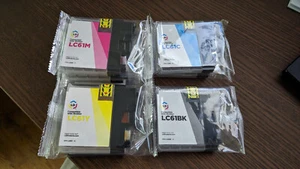 FREESHIP Assortment LC61 ink cartridges. 1 Black, 3 Magenta, 2 Yellow, 2 Cyan - Picture 1 of 3