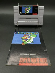 Super Mario World SNES 1991 Early Release Super Nintendo Game Only W/ Manual - Picture 1 of 6