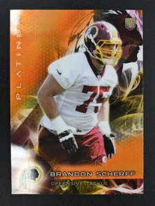2015 Topps Platinum BRANDON SCHERFF 135 RC orange refractor COMMANDERS 🏈 - Picture 1 of 2