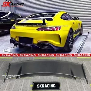 Real Carbon Fiber Rear Trunk Spoiler Wing Fits For Mercedes Benz GT GTS 16-19 - Foto 1 di 22