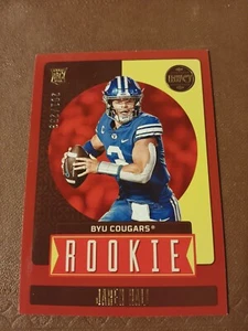2023 JAREN HALL PANINI LEGACY RED ROOKIE CARD RC #197 BYU COUGARS /299 VIKINGS - Picture 1 of 2