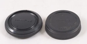 Olympus OM Rear Lens Cap & Camera Body Cap. Genuine, Not Chinese Copies. - Picture 1 of 4