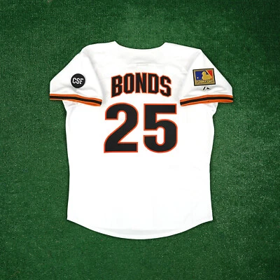 Camiseta deportiva blanca para hombre Barry Bonds 1994 San Francisco Giants Cooperstown Foto 1 de 4