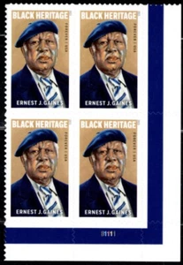 #5753 2023 Ernest J. Gaines  Plate Block/4 - MNH - Picture 1 of 1