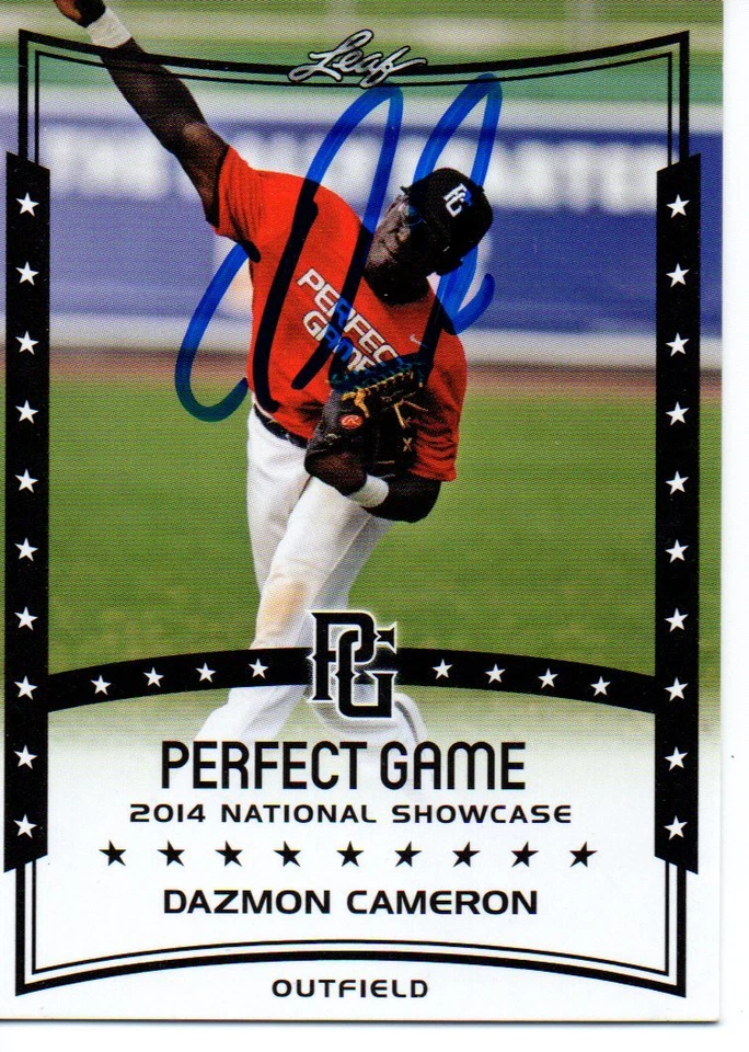 Daz Cameron Detroit Tigers 2014 Leaf Perfect Game National Showcase Signed Card - Image 1 of 1