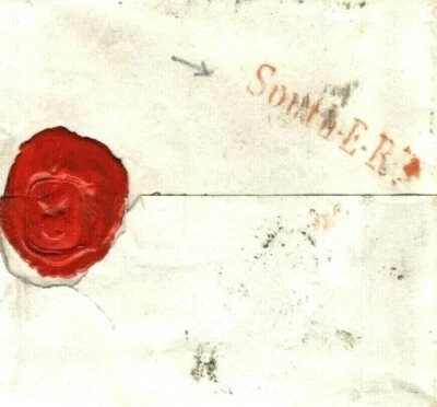 GB Cover SOUTH EASTERN RAILWAY *MAILGUARD* Rare Receiver Croydon 1853 TPO MA862 - Image 1 of 4