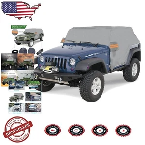 Cubierta Premium Impermeable Jeep Wrangler con Características a Prueba de Viento - Gris 4 Puertas - Imagen 1 de 10