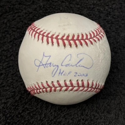 Gary Carter HOF 03 Signed Autographed OMLB Baseball Beckett USED BALL - Image 1 of 4