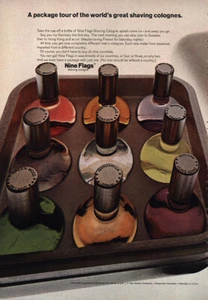 1968 Nine Flags: Great Shaving Colognes Vintage Print Ad - Picture 1 of 1