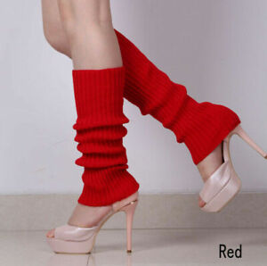 Women Knit Stocking High Knee Leg Warmers Crochet Leggings Socks Boot Foot Cover